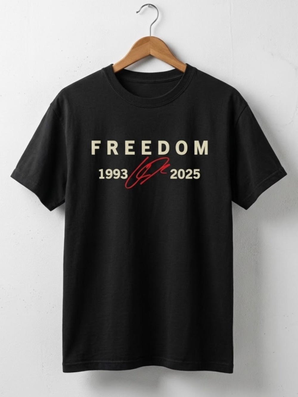 Freedom Red Signature 1993-2025 Charlie Kirk T-Shirt
